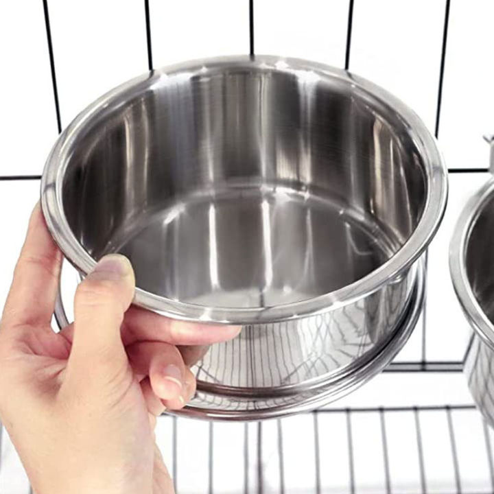 Metal Small Outdoor Dog Anti-slip Pet Bowl Cage Water Bowl Outdoor Dog Kennel Crate Water Bowl Kennels Feeder