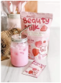 Beauty Milk Premium Japanese Strawberry Glutathione & Collagen Drink 180 GM (18GM*10 Sachet) Glutathione, Swiss Collagen,  Citocolin, Astaxanthin, Strawberry, Asecola Cherry, Furnblock, Malberry, Rosehip, L-Carnitine, Whitening, Brightening, Skin Glowing. 
