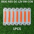 6012BA 2B3C RED DC 12V 5W COB SMD LED Light Chip Ultra Bright Red Color 5 Watt LED Light Panel Mount Aluminum Base With Resistor For Solar Panel Flood Light Household Garden.