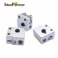 3D printer Volcano hot end eruption heater block heating block 1.75 /3.0mm Filament V5 V6 Extruder J-head Aluminium Heater block. 