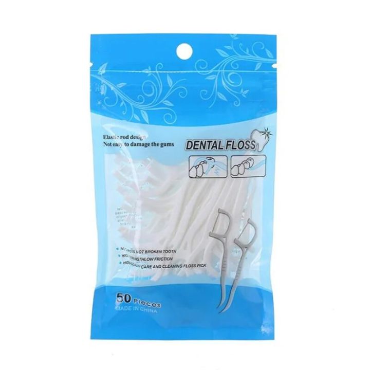HOT%20100pcs%20Dental%20Flosser%20Picks%20Teeth%20Stick%20Tooth%20Clean%20Oral%20cleaning%20Care%207.5cm%20Disposable%20floss%20thread%20Toothpicks%20With%20Box%20-%20Image%203