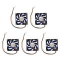 OUMERY 5X 12V DC 32 70mm 4-Pin Computer Case CFM PWM CPU PC Fan Blue & Black. 