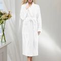 Thicken Warm Flannel Robe Winter Long Sleeve Plush Bathrobe Hooded Women Fleece Nightgown Lounge Sleepwear Bathing Homewear. 