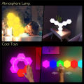 Rgb Led Hexagon Wall Lamp Quantum Touch Sensor Night Diy Led Honeycomb Lamp Bar Party Decoration Atmosphere. 