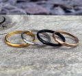 Stainless Steel Mens Women's Finger Ring 2 mm.