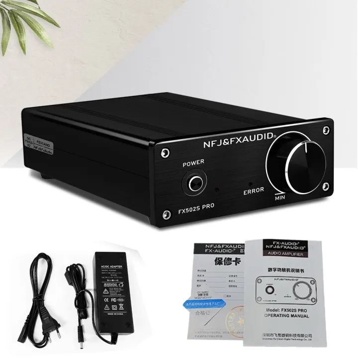 FX-Audio%20FX-502SPRO%20HiFi%202.0%20Full%20Digital%20Audio%20Amplifier%20Adopting%20TPA3250%20Power%2070W*2%20DC24V/4A%20Power%20Adapter%20Optional%20-%20Black%20with%20Adapter%20-%20Image%202