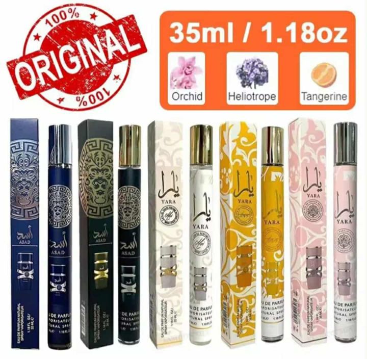 Lattafa Asad & yara Eau de Parfume orginal naltural spray Men And Women Long Lasting Eastern Arabic Dubai Perfume 35ml