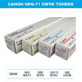 Canon NPG-71 Original Toner Cartridge - (1 Set = CMYK 04 Colors). 