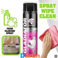 Gladiator Multi Purpose Foam Cleaner with Brush 650 ml, Car, Motorcycle, Household, Kitchen, Bathroom Cleaner Foam Spray.