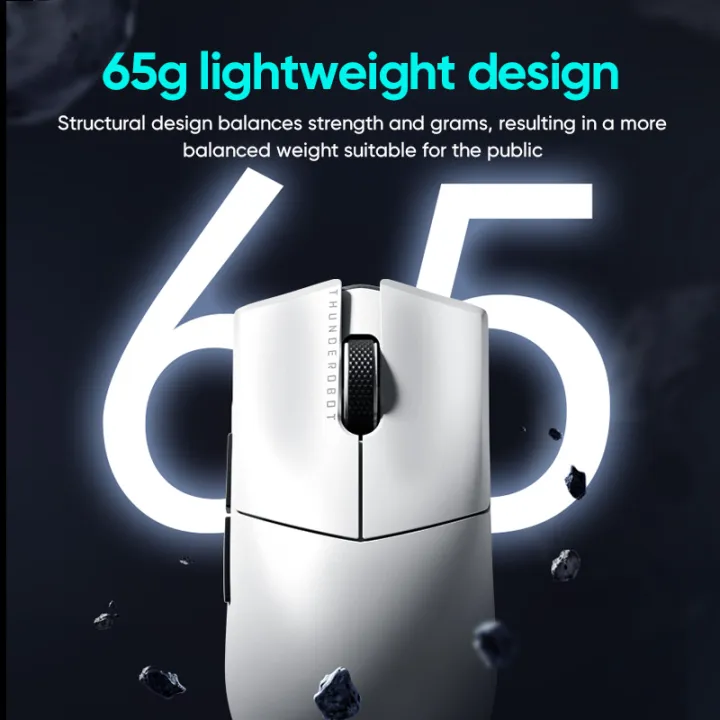 Thunderobot%20ML903%20three-mode%20mouse%20gaming%20esports%20Wireless%20Bluetooth%202.4G%20wired%204K%20ultra-lightweight%20design%20PAW3395%20charging%20-%20Image%202