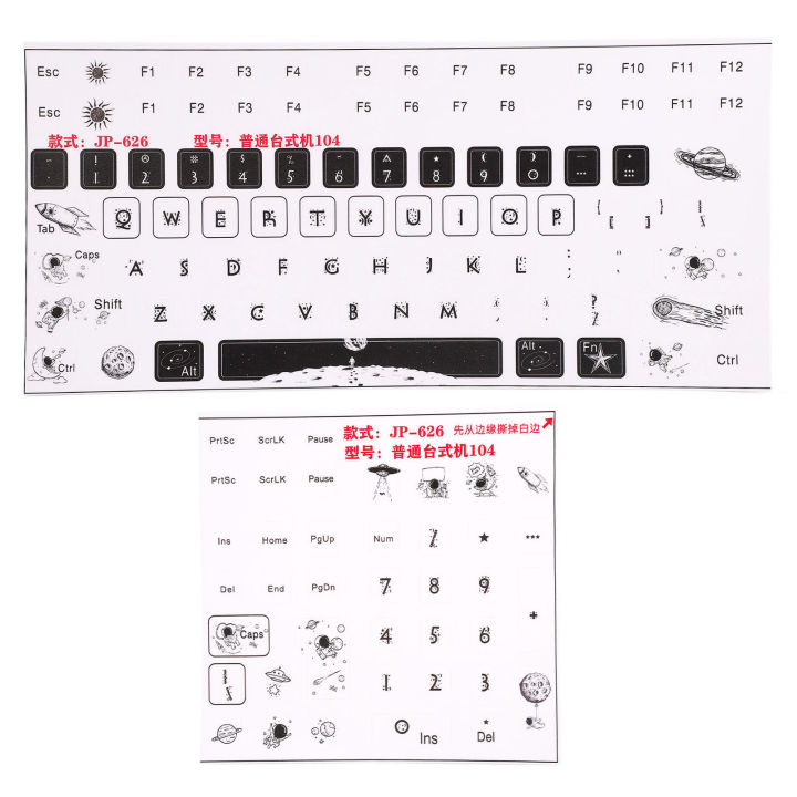 2%20Pcs%20Keyboard%20Stickers%20Universal%20Desktop%20Computer%20Mechanical%20Gaming%20Replacement%20Keyboard%20Keycap%20Matte%20Stickers%20-%20Image%203