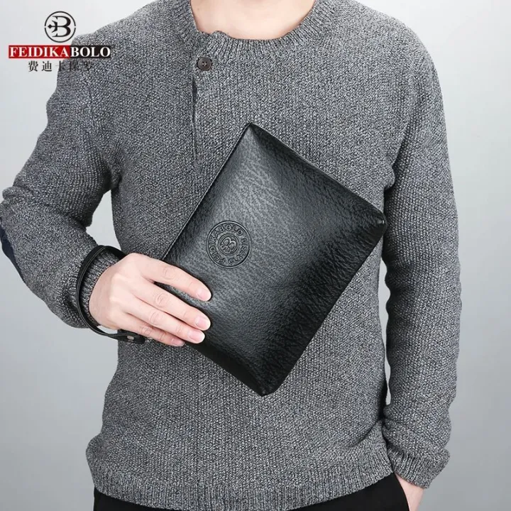 Men's%20Handbag%20Soft%20Authentic%20Leather%20Tactile%20Feel%20Large%20Capacity%20Clutch%20Casual%20Clutch%20Men's%20Wallet%20Envelope%20Package%20Fashion%20-%20Image%205