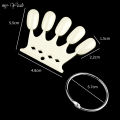 Myyeah 10Pcs Nail Art Natural Clear False Nail UV Gel Painting Practice Board Crown Color Display Plate Manicure Tool. 