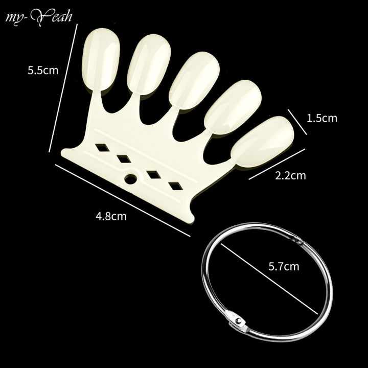 Myyeah%2010Pcs%20Nail%20Art%20Natural%20Clear%20False%20Nail%20UV%20Gel%20Painting%20Practice%20Board%20Crown%20Color%20Display%20Plate%20Manicure%20Tool%20-%20Image%206