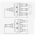 【Fashion】PowMr One pair MC4 T Branch Panel Cable Connectors Male & Female MC4T-AN. 