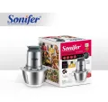 Sonifer SF-8058 kitchen 300w copper motor 1.8 liter stainless steel bowl small electric meat grinder chopper.