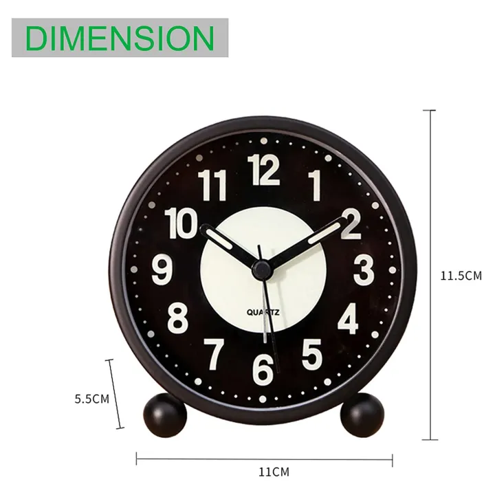 Alarm%20Clock%20Luminous%204%20inchRound%20Silent%20Analog%20Table%20Clock%20Non-Ticking,Battery%20Operated%20with%20Loud%20Alarm%20for%20Bedroom%20-%20Image%203