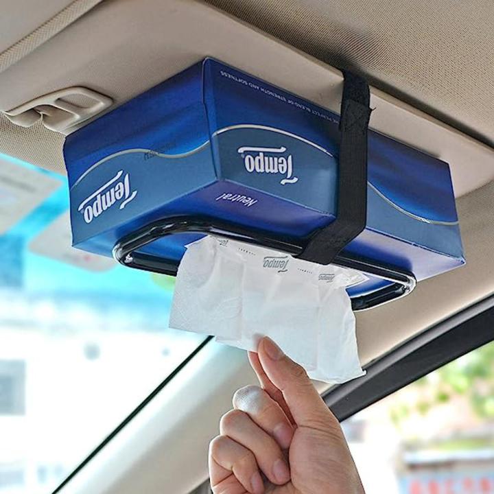Black Car Sun Visor Tissue Paper Box Holder Automobile Car Organizer Auto Storage Accessories Seat Back Clip Bracket for Paper