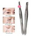 Beauty Tool Eyebrow Hair Removal Stainless Steel Clip Tweezers - 3pcs.