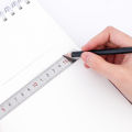 Deli Metal Steel Ruler 15 / 20 / 30cm Small Steel Ruler Thickened Long Measuring Stationery for Students. 