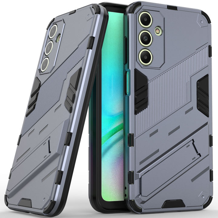 Shockproof Armor Phone Case For Samsung Galaxy A15 5G / Galaxy A15 4G Rugged Bracket Anti-Fall Protector Cover