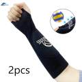 2Pcs Volleyball Arm Sleeve Gloves Basketball Wrist Support for Gaming Black. 