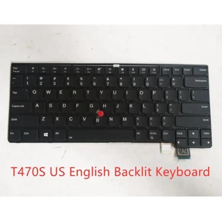 Tastiera US Per Lenovo Thinkpad T460S T470S, Modello 01EN600, Non Retroilluminata, Colore Nero