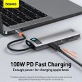 BASEUS Metal Gleam Series 8-in-1 Multifunctional Type-C HUB Docking Station. 