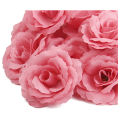 20pcs Artificial Rose Flower ad Corolla DIY Wedding Decoration Diameter of 65mm - Pink. 
