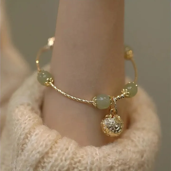 Fashionable%20Exquisite%20Trendy%20Green%20Imitation%20Jade%20Beaded%20Bracelet%20For%20Women%20Elegant%20Sweet%20Court%20Style%20Banquet%20Daily%20Jewelry%20-%20Image%202