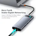 Baseus USB C HUB 8 in 1 Type C to HDMI-compat Type C HUB Dock for  USB C Splitter. 