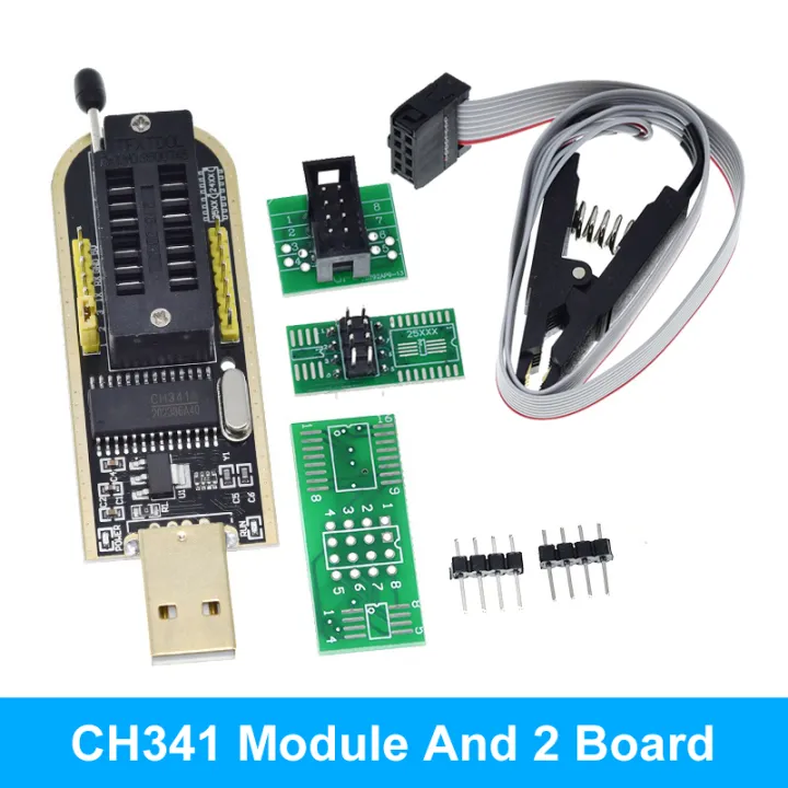 CH341A/CH341B 24 25 Series EEPROM Flash BIOS USB Programmer Module ...