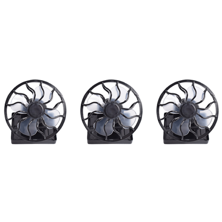 3X Solar Fan Clip Cap Fan with Clip Solar Small Fan Electric Fan Outdoor Portable Fan