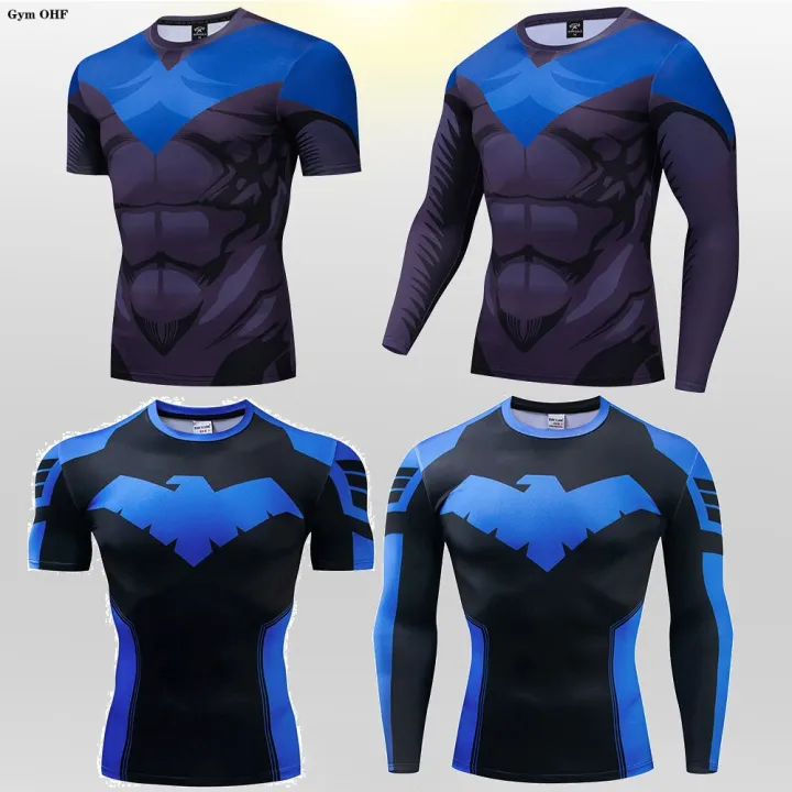 Nightwing%203D%20Print%20Men%20T%20shirts%20Compression%20Running%20T-shirt%20Men%20Quick-Drying%20Gym%20Sportswear%20Rashguard%20Jersey%20Casual%20Top%20For%20Male%20-%20Image%203