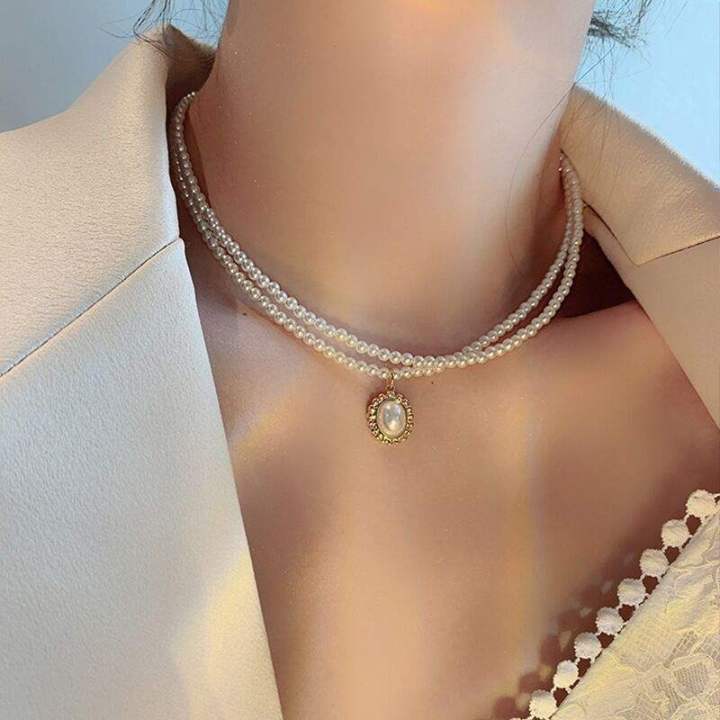 Trendy%20Double%20Layer%20Pearl%20Necklaces%20for%20Girls%20Choker%20Simple%20Stylish%20-%20Fashionable%20Necklace%20for%20Women%20New%20Collection%20Party%20Gift%20Jewelry%20-%20Image%206