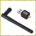 300MBPS USB WiFi Adapter Dongle Receiver Wireless Network Card 2dB Antenna New.