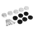 16 Pcs 14mm Dia Stainless Steel Decorative Mirror Screw Cap Nails.