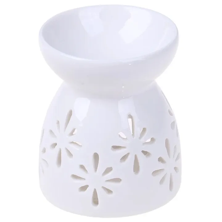 【Daily Necessities For Anyone Store】1pc Mini areramic Aroma Lamp Hollowing Candle Furnace Oil Furnace Furnishing