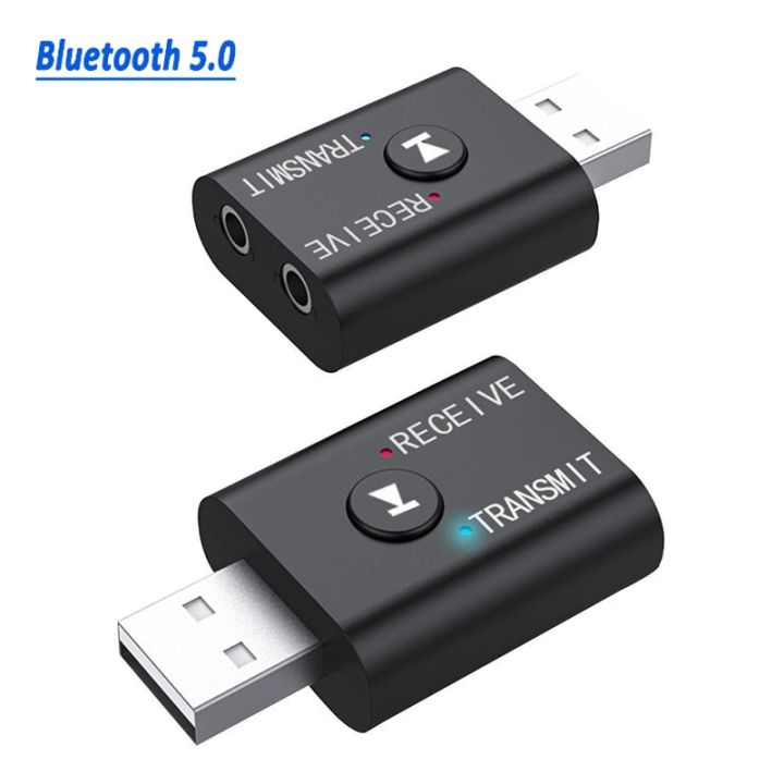 BT5.0%20Bluetooth%20Adapter%20Wireless%20Audio%20Receiver%20and%20Transmitter%20Dual%20Function%20AUX%203.5mm%20Jack%20USB%20Dongle%20For%20Speaker%20Headset%20Car%20-%20Image%202
