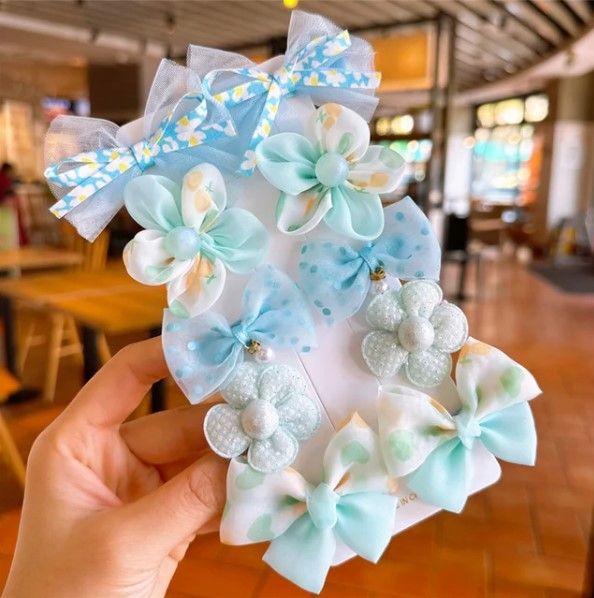%5B10-Piece%20Set%5D%20Bow%20Cloth%20Flower%20Hair%20Clips%20Children%20Princess%20Baby%20Sweet%20Bangs%20-%20Image%205