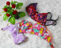 4 Pack Cotton Spandex Non Padded Printed Everyday Bras for Women and Girls.