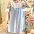 Summer maternity cotton postpartum confinement gown nursing nightgown summer pregnancy period breastfeeding outside.