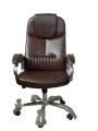 Office Revolving Client Chair-Formal Office Chair/Executive Chair/ Visitor Chair/ Metal Body Chair Black - By FURNIZONE. 