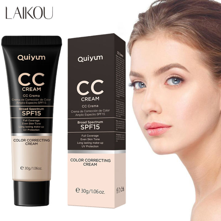 Abandon LAIKOU 9 Colors CC Cream Long Lasting Liquid Foundation Waterproof Cover Acne Spot Natural Face Base Makeup Matte Concealer