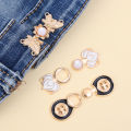 1/5/10Pairs New Sewing-free Metal Butterflies Button Skirt Pants Waist Adjustment Buckle Clothing Decoration Accessories.