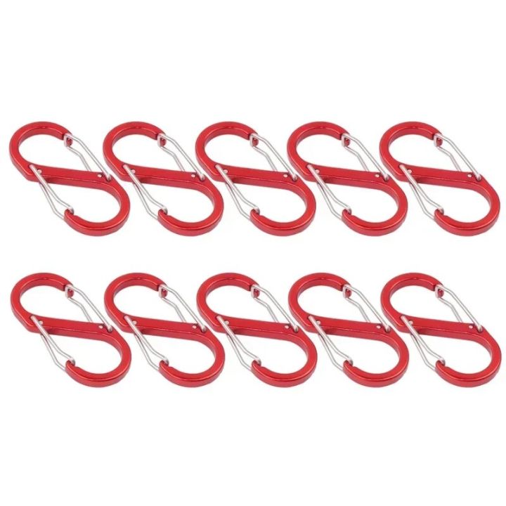 10PCS%20S%20Double%20Carabiner%20Set%20Camping%20EDC%20Survival%20Climbing%20Spring%20Backpack%20Clasps%20Keychain%20Tactical%20Gear%20Hooks%20Key%20Chain%20Clip%20-%20Image%207