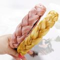 Trendy Solid Color Silk Width Cross Braid Hair Accessories Hair Hoop Temperament Adult Hair Bands for Women Hairband Headwear.