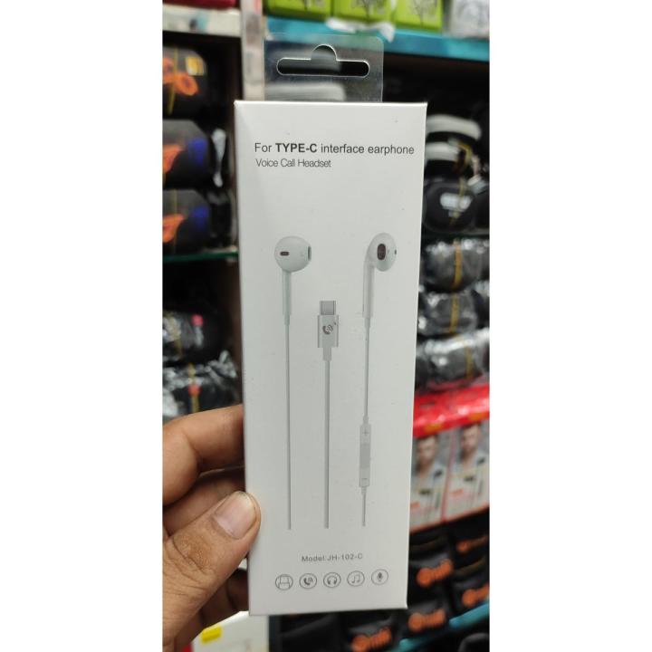 JH-102c Wired In Ear USB-C Type-C Interface Headset with Mic Type