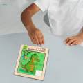 Number Slide Shapes Matching Game Cartoon Animal Jigsaw Puzzle for Baby Kids. 