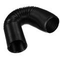 Car Air Filter 75mm Cold Air Intake Hose Ducting Feed Pipe Flexible Black. 